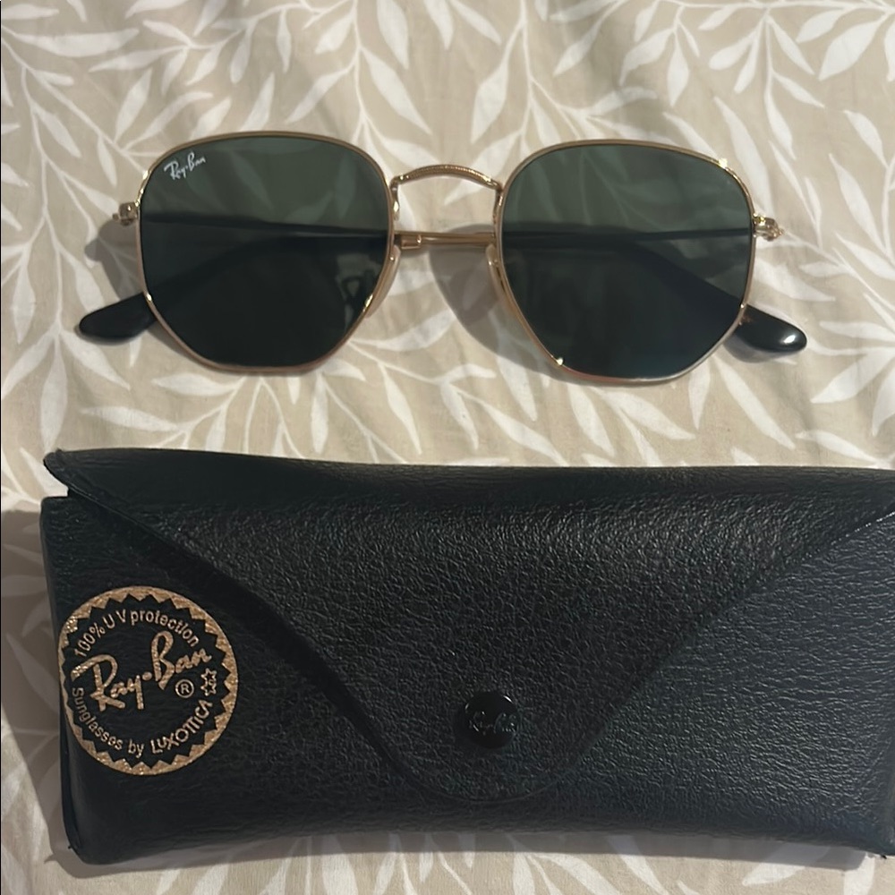 Ray-Ban | Gold Hexagonal Sunglasse